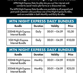 T3TSA/MTN NIGHT EXPRESS DATA BUNDLES